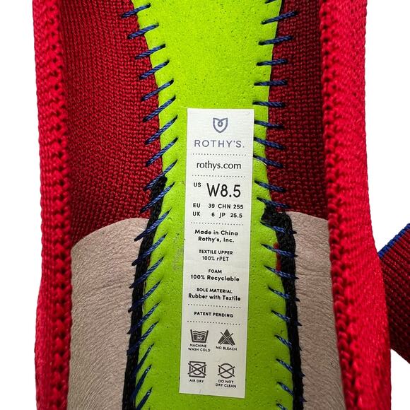 Rothy’s The Point in Chili Red Women’s Size 8.5 New‎ - Picture 9 of 9